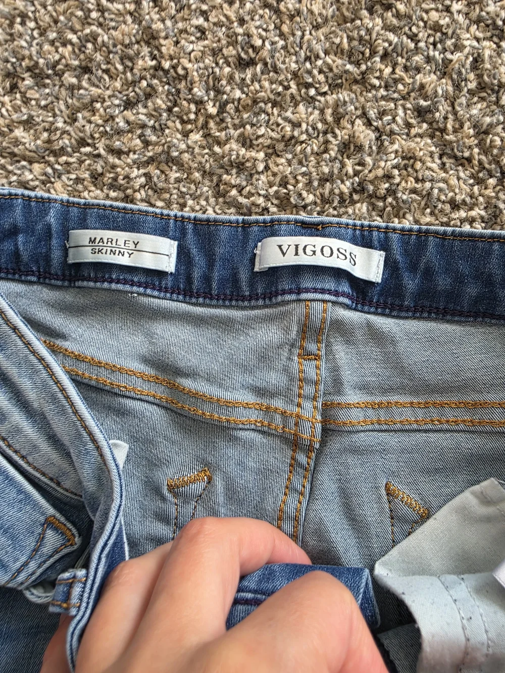 Classic Mid-Rise Skinny Jeans in Light Blue - Picture 2 of 7